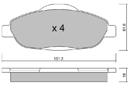 Комплект тормозных колодок AISIN BPPE-1001